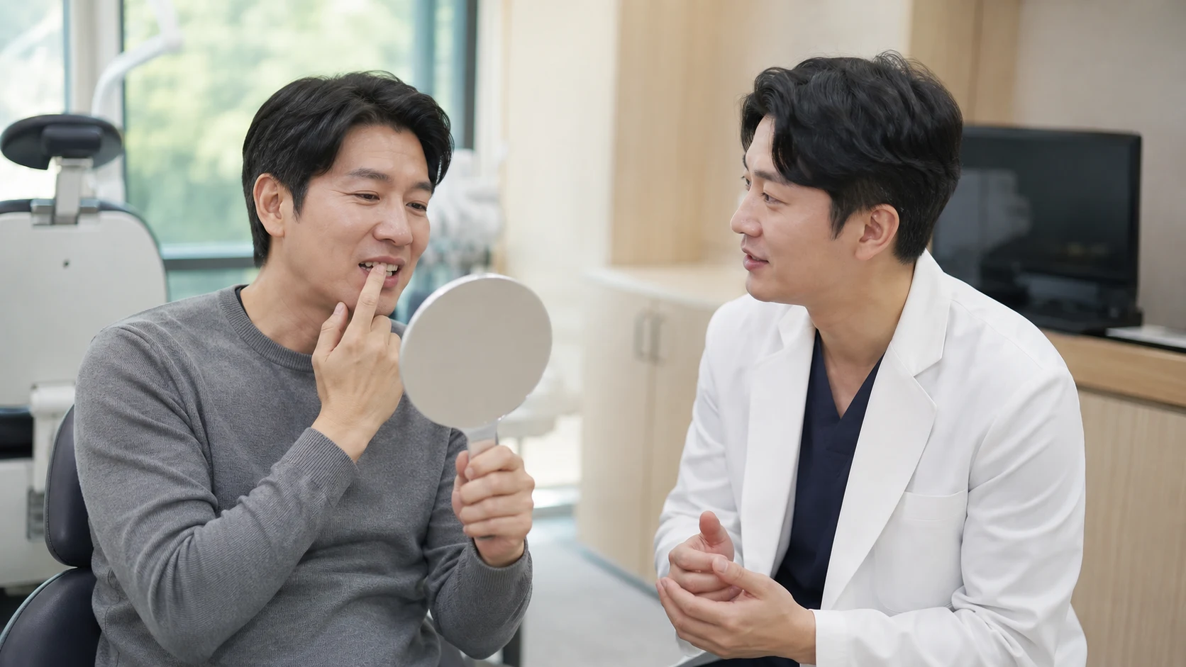 앞니 임플란트 최종 보철