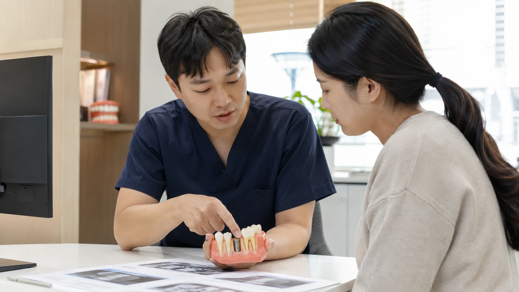 앞니 임플란트 과정 관련 안내 이미지