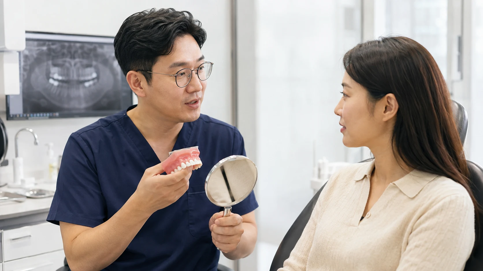 앞니 임플란트 잇몸 모양