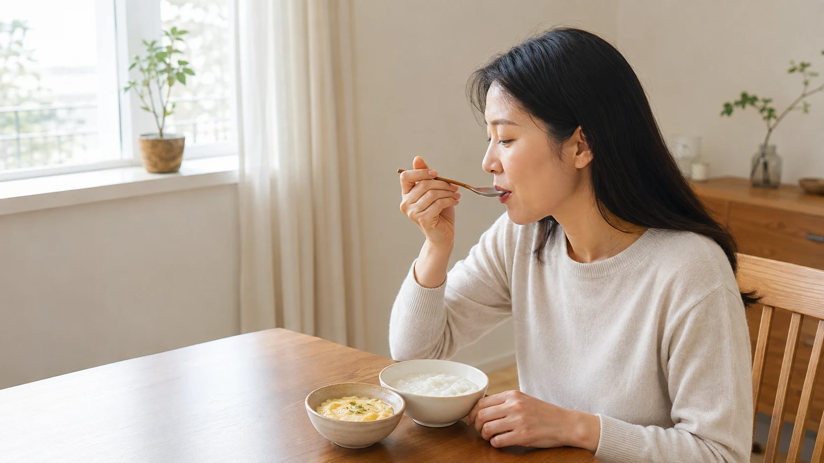 앞니 임시치아 식사 관련 안내 이미지