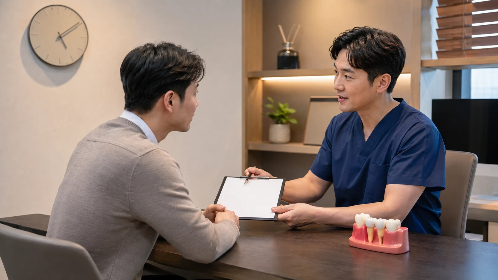 앞니 임플란트 당일 임시치아 관련 안내 이미지